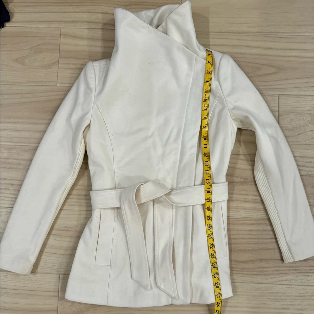 Express off white coat
